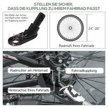 HOMCOM 2-In-1 Bicycle Trailer, Cargo Trailer, Bicycle Transport Trailer With 20-Inch Air-Filled Tires, 40kg Load Capacity, 130 X 64 X 64/103 On Site - 1 - View 8
