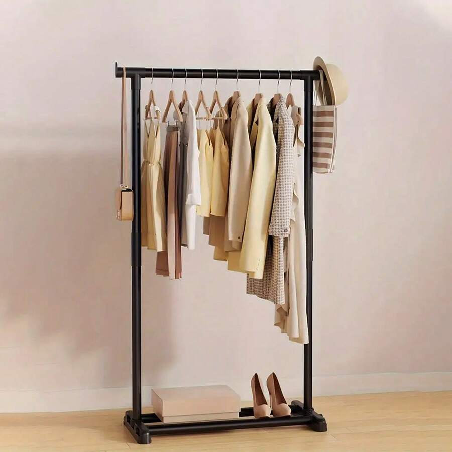 Double-Rod Clothes Rack, Can Hang Clothes, Multifunctional Bedroom Garment Rack - Một cỡ - Xem 1