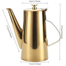 1pc European And British Style New Thickened Stainless Steel Cold Water Pitcher, Golden Tea And Coffee Kettle For Iced Tea, Elegant Pitcher Design, Stylish Drink Dispenser, Highquality Kettle, Drinkware, Cold Beverage Dispenser, Tea Lovers - Multicolor - View 11