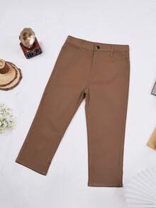 Apperloth A Solid Capri Skinny Trousers - Khaki - View 8