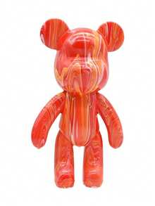 1/2/5/6 件套 DIY 手工套装 - 涂鸦娃娃钥匙扣，彩色小熊造型钥匙圈 | 材质：塑料 | 套装包含：1 个小熊素体 + 3 色颜料 + 1 个搅拌勺 + 1 个钥匙扣 | 颜色随机 | 提升创造力和动手能力 | 适用于派对游戏、课堂奖励、节日礼物