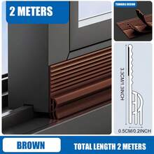 2/4米 TPE 三重防寒窗户密封条 防风防尘降噪密封条 自粘门密封条