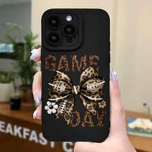 2026 nueva funda de teléfono mate, funda de teléfono con diseño de estampado de leopardo y lazo de fútbol para  17 15 Pro Max  17 14  17 13  Galaxy S23 S22 S21 protector de teléfono funda de pareja regalo para él y ella regalo de vacaciones - Azul Klein - Ver 5