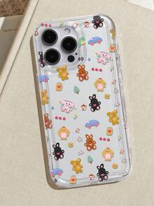 Toy Bear Rabbit Print Clear Case Compatible With IPhone 13/11/17/17pro/16/14/15/15pro/15 Plus/15 Promax/7plus/8plus/X/Xs Max/Xr/11pro/12pro/13pro/14pro/12mini/13mini/11promax/12promax/13promax/14promax/14plus/17pro Max/17Air/6/6s Plus/7/8/16Pro/16plus/16promax/Se2/17promax&Compatible With Samsung Galaxy/A54/A14/A12/A13/A15/A32/A33/A24/A52S/S20/S21/S22/S23/S24/S23Plus/S24ultra/S25/A15/A33/A23 - Multicolor - View 3