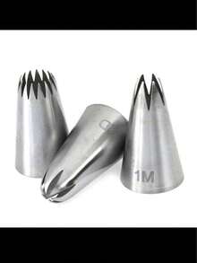 5pcs/Set 430 Stainless Steel Cake Decorating Piping Tips Set - Seamless Welded Polished Anti-Rust, Suitable For Home Kitchen And Baking - Silver - View 3