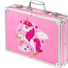 ART SET FOR PAINTING DRAWING PAINT FOR CHILDREN SUITCASE 145 Pcs. - Pink - View 7