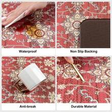 (1/2/3pc)Boho Kitchen Rugs Set Of 2, Cushioned Anti-Fatigue Mats, Waterproof Non-Slip ... - 彩色 - 查看 7