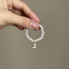 【仅项链】创意新款10厘米娃娃第四代迷你Labobo陶瓷娃娃吊坠，可爱珍珠字母项链，适用于Labobo娃娃 - 彩色 - 查看 4