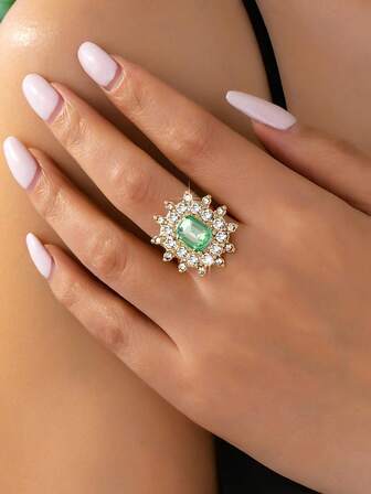 1pc Vintage Style Adjustable Ring - Exquisite Luxury Design, Timeless Elegance, Perfect Gift For Women On Birthday, Anniversary, Wedding, Comfortable Fit