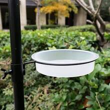 2pcs Metal Round Bird Feeders Tray, Wild Birds Seed Feeder Tray, Bird Mesh Tray Outdoor Accessory Humming Feeder Station - 水碗*2 - 查看 6