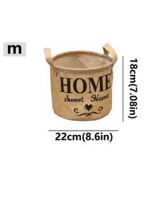 Multi-Pack Foldable Storage Baskets With Printed Designs, Available In Printed Round And Printed Square Styles, Washable Storage Bins For Clothes, Household Items, Bedroom, Desk, Closet, Kitchen Organization - Khaki - View 10
