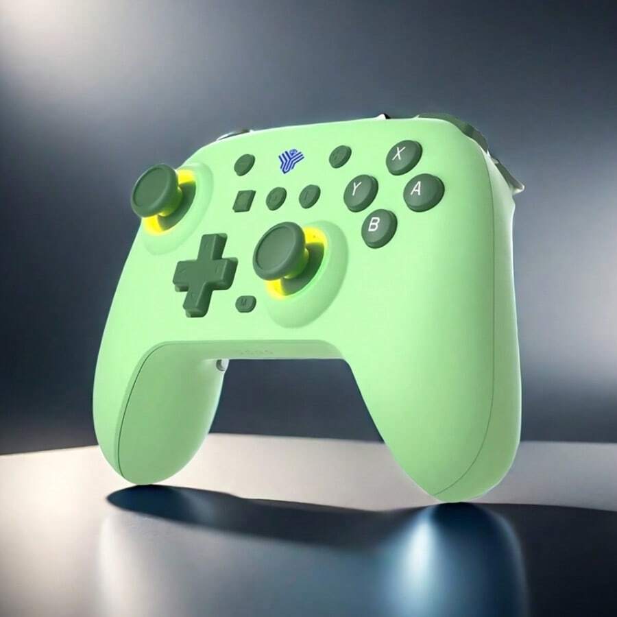 Controler de joc wireless YUYIU compatibil cu , cu funcții de detectare a mișcării și vibrații, baterie încorporată de 800 mAh - Menta verde - Vizualizare 1