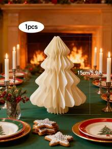 1pc (Red/Green/White) 3.94in/5.91in/7.87in Christmas Party Decorations, 3D Mini Glitter Edge Paper Honeycomb Ornaments, Green, Red Hanging Ornament For Christmas Tree Decor, New Years Party, Christmas Ornaments, Home Decor, Suitable For Wedding Decoration - Multicolor - View 17