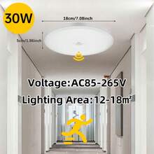 CANMEIJIA Đèn trần LED cảm biến chuyển động, phù hợp cho hành lang, phòng khách, phòng ngủ, phòng làm việc, tủ quần áo, nhà bếp, nhà kho, văn phòng, studio, cửa hàng. Chọn kích thước phù hợp dựa trên nhu cầu sử dụng của bạn. Hoạt động với nguồn điện xoay chiều 85V-265V. - Đèn trần cảm biến chuyển động LED - Xem 14