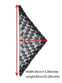 1 chiếc khăn quàng cổ tam giác ren hoa cho nữ dùng để mặc váy - Nhiều màu - Xem 4