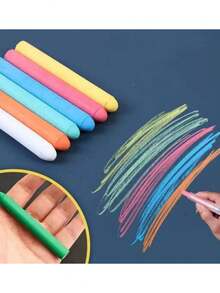 Bộ 48/36/24/20 viên phấn không bụi cho trẻ em, kèm hộp đựng phấn, phấn vẽ vỉa hè nhiều màu sắc, phấn mầm non có thể giặt sạch, thích hợp cho hoạt động nghệ thuật ngoài trời, vẽ nguệch ngoạc, phấn bảng. - Nhiều màu - Xem 5