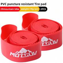 26" & 700C Mountain Road Folding Bike Tire Liner, Anti-Puncture Tube Liner, Universal Fit - Red - View 9