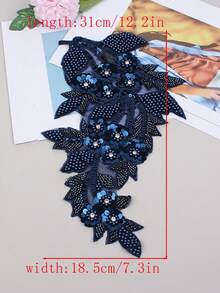 20 piezas/paquete, colores surtidos, nuevos parches de aplicación de cristal de strass bordados en 3D, adecuados para decoración de ropa, reparación, accesorios de vestidos de novia DIY, manualidades de bordado y costura - Multicolor - Ver 18