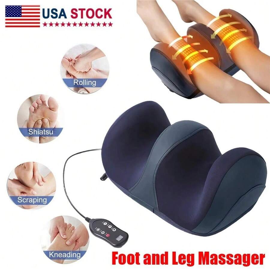 Shiatsu Foot Massager With Heat Lightweight And Compact Foot Massag Pain Relief,Massage For Feet Rolling For Calf-Leg-Arm Relaxation Gift For Family And Friends - US A Type Plug(110-127V) - View 1