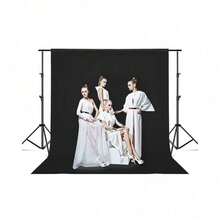 Heavy Duty Photography Studio Backdrop Stand Screen Background Support Kit+Case, 2x2M/2x3M - Black - View 5