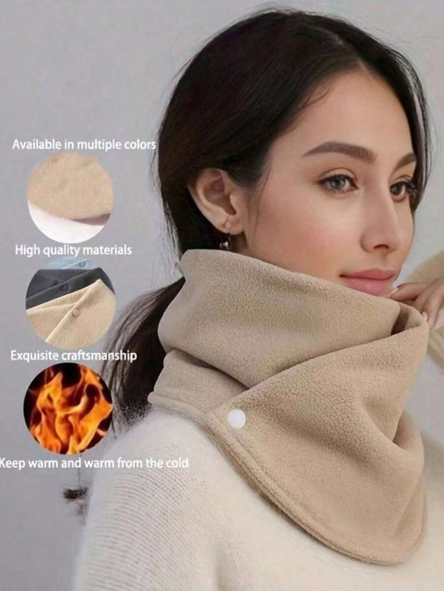 Khăn quàng cổ đa năng màu trơn ấm áp, kiểu dáng cao cấp, đa dụng, chất liệu mềm mại, phù hợp cho cả nam và nữ. Dễ dàng cất giữ và sử dụng. Thích hợp cho mùa thu và mùa đông. Đây là một chiếc khăn quàng cổ du lịch ngoài trời mềm mại và thoải mái, có khả năng chắn gió. - Nhiều màu - Xem 1
