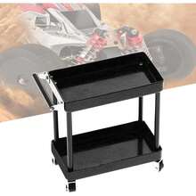Organizadores de herramientas, carro de herramientas Rendimiento duradero Fiable y práctico Fácil de montar para taller de garaje para accesorios RC(negro) - Negro - Ver 3