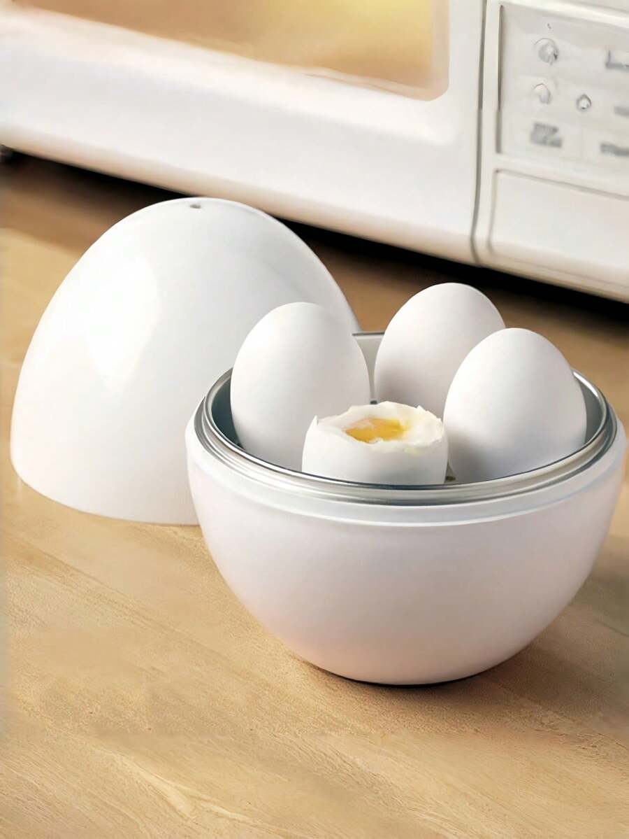 Microwave Egg Maker, A Healthy Breakfast Cooking Utensil - Kitchen Essentials, Easy To Make- Holds Up To Four Eggs
