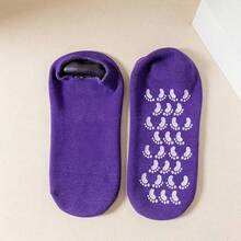 1双硅胶保湿舒缓袜，1套浮石高弹吸水压力袜套装，可重复使用的芦荟袜，夜间SPA袜，男女通用防滑凝胶后跟袜，适用于干燥肌肤、脚部干裂粗糙的皮肤，居家足部护理，可搭配您喜爱的乳液和面霜使用，母亲节礼物，多种组合可选 - 彩色 - 查看 12