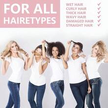 Detangler Hair Brush, Dry And Wet Vented Detangling Hair Brush For Women And Men, Ultra-Soft Nylon Bristles, Confort Paddle Curved Styling Hairbrush Daily Use Hair Comb For All Hair Types (Pink)) - Hồng - Xem 5