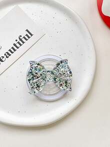 1PC Sparkling Bow Magnetic Suction Phone Airbag Bracket, Stable And Extendable Desktop Lazy Ring Buckle Bracket - Multicolor - View 8