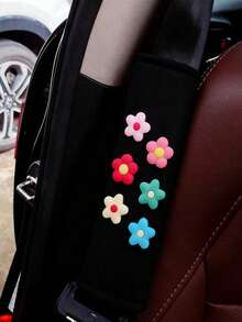 1 件可爱汽车安全带套，创意卡通肩垫保护套，男女通用汽车内饰配件 - 彩色 - 查看 10