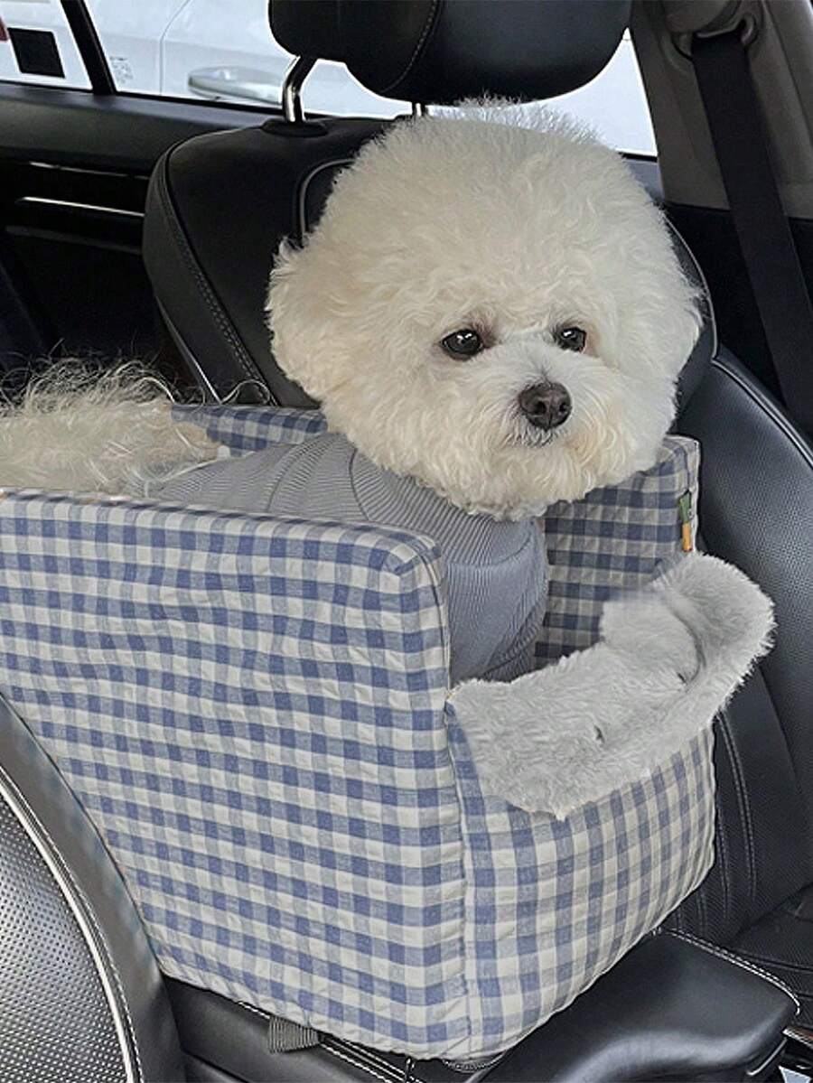 1Pc Pet Central Control Armrest Bed Car Dog Bed Cat Bed Pet Bag Removable Portable Bag For All Seasons - Multicolor - View 1