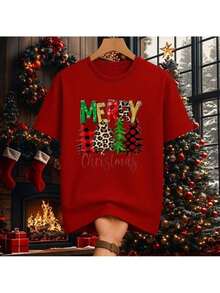 Camiseta Camisa Natal Merry Christmas Feminino/Masculino Lançamento - Vermelho - Visão 2