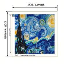 1 Set DIY Diamant Malerei Cartoon Landschaft Diamant Stickerei Dekor Malerei, Ohne Rahmen