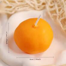1 pieza Velas de aromaterapia con forma de fruta simulada - Velas de aromaterapia hechas a mano con forma de tomate, fruta estrella, naranja, fresa para decoración del hogar - Multicolor - Ver 11