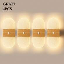 Luz de Parede Moderna com Sensor de Movimento de Cristal, Candeeiro de Parede LED Inteligente com Sensor Acrílico, Luz de Parede LED Sem Fios, Luz Noturna Alimentada por Bateria, Temperatura de Cor e Brilho Ajustáveis, Adequado para Corredor, Casa de Banho, Quarto, Decoração de Casa, Sala de Estar - Multicolorido - Ver 33