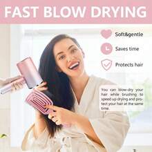 Detangler Hair Brush, Dry And Wet Vented Detangling Hair Brush For Women And Men, Ultra-Soft Nylon Bristles, Confort Paddle Curved Styling Hairbrush Daily Use Hair Comb For All Hair Types (Pink)) - Hồng - Xem 6