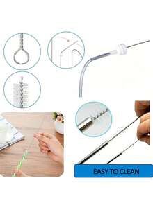 Bộ dụng cụ vệ sinh ống máy thở CPAP, bàn chải lò xo hai đầu, thích hợp để vệ sinh ống dẫn, bể cá, cống thoát nước nhà tắm, chất liệu thép không gỉ, thiết kế tay cầm dài, áp dụng cho ống hút thủy tinh và nhựa, bàn chải vệ sinh bên trong ống, bàn chải vệ sinh tay cầm dài, dụng cụ làm sạch ống đồng/nhựa, bộ dụng cụ vệ sinh đa năng. - Nhiều màu - Xem 5