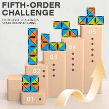 可变形魔方，空间思维训练，3D组装数学几何玩具，趣味新年礼物，男孩女孩最佳节日礼物，适合复活节、万圣节、圣诞节等节日送礼 - 百變魔尺 - 查看 3