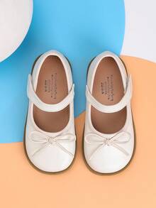 女童舒适户外可爱平底鞋，女童秋季平底鞋，婴儿学步鞋 - 白色 - 查看 8