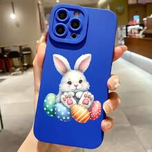 2026 nueva funda de teléfono mate, funda de teléfono conejo de Pascua con impresión de huevos coloridos para iPhone 17 14 13 12 11 Pro Max Se 2022 y  Galaxy S23 S22 S21 S20 A54 A53 A52 A34 A33 A32 A23 A22 A21 A14 A13 A12 A11 A03s A02s A01 A01, funda de teléfono core, regalo de pareja para él y ella, regalo de San Valentín, cumpleaños, festivo - Negro - Ver 4