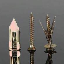 50颗石膏板膨胀螺丝，方便连接石膏板、纤维水泥板、石膏板、灰泥板，镀锌膨胀螺丝，紧固件