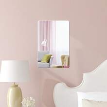 OUTANA 1pc Rectangular Acrylic Home Decor Mirror Wall Sticker, Moisture-Proof, Waterproof, Easy To Clean, Peel And Stick Wall Decor Mirror. Removable Mirror Effect Wall Art Sticker, Suitable For Living Room, Bedroom, Kitchen, Bathroom, Office, Foyer And Gym Decoration. - Multicolor - View 8