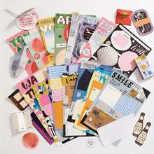 16pcs/32pcs Cute Cartoon Memo Pads, Fruit Themed Colorful Paper, With Die-Cut Grooves, Creative Life Journal, Learning Tool, Suitable For Miscellaneous Diary, Scrapbooking, Diary Decoration, Collage, Photo Album Etc.