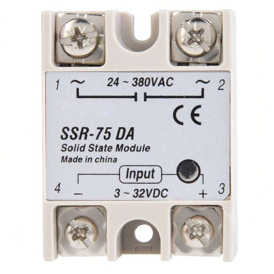DC AC Solid State Relay SSR-75DA 75A 3-32VDCto 24-380VAC SSR - Blanco - Ver 1