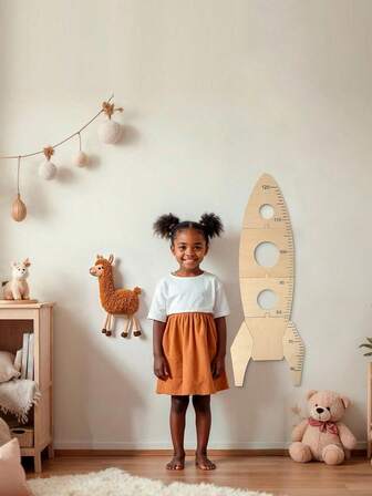 1 Set Children's Growth Chart, 3D Effect Children's Height Measurement Chart, Decoration For Children's Room, Kindergarten, Wall Decor