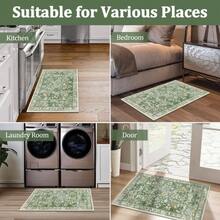 (1/2/3pc)Washable Runner Rug 2x3 – Floral Non Slip Small Entryway Rug With Rubber Back... - Nhiều màu - Xem 9