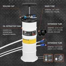 EWK 105L Pneumatic_Manual Oil Extractor Pump For Oil Change, Fluid Extractor For Automotive Fluids Vacuum Evacuation - ColorA - View 2