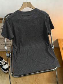 加大码夏季卡通比牡蛎更湿润图案T恤，女士伊比沙岛假日商店工作服毕业装，海滩