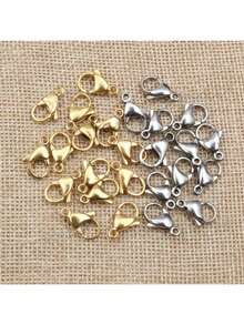 30pcs/Pack Lobster Clasp, Suitable For Necklace, Bracelet And Other DIY Jewelry Making Accessories - Gold - View 2